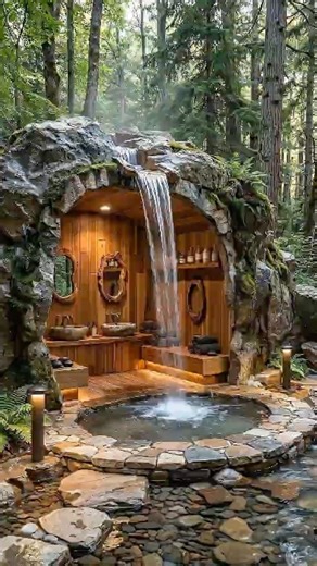 Abandoned Forest Cave Transformed Into A Hidden Spa Retreat