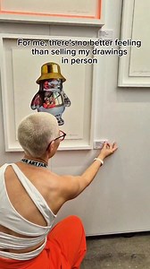 Chatting to collectors and seeing their reaction and connection to a drawing, in person, is one of the best feelings. Their joy is infectious and it makes me so excited for them and happy to see the piece go to it's new home! The majority of my sales are online, where interaction is via email, or if sold through galleries I don't even know who buys them! Of course I still value these sales ans collectors so much. However it does make me realise how much I love in person interaction! Here's to mo