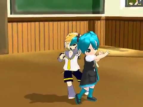 [MMD] Little Miku Chibi Len - Colorful x Melody [English Subs]