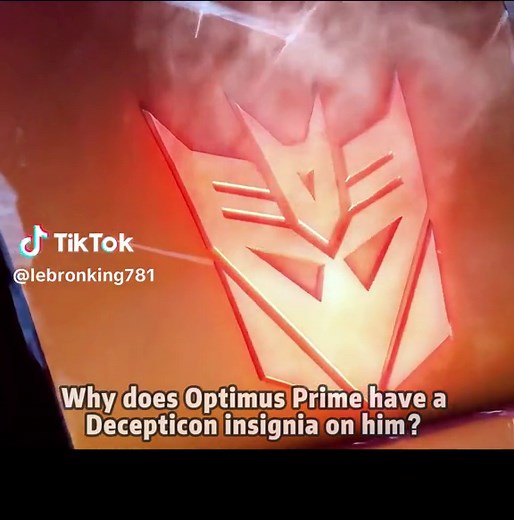 Why Optimus Prime has a Decepticon Insignia Explained