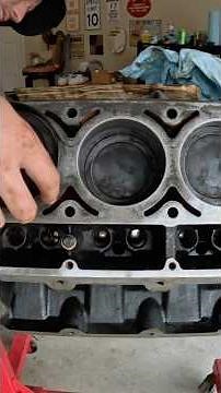 Honing my 5.3 LS cylinders! Full videos on my channel. #mechanic #automobile #enginebuild #turbo