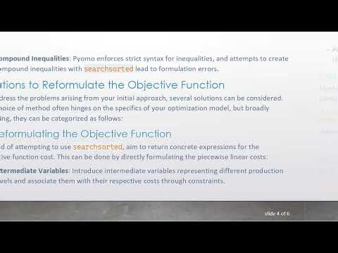 Understanding searchsorted in Pyomo Optimization: A Clearer Approach