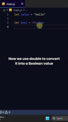 Quick Boolean Convert #coding #javascript