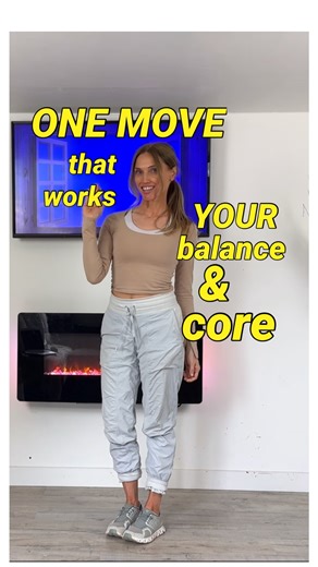 Try this Quick ONE Move Exercise to help with balance and a stronger core. Lucy 💕 https://lwrfitness.com/ | Lucyssquad