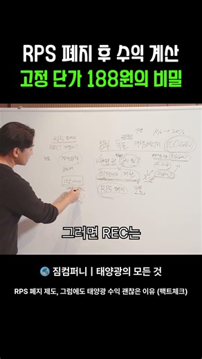 RPS 폐지 후 태양광 수익 계산법, 고정 단가 188원이 어떻게 나오나?