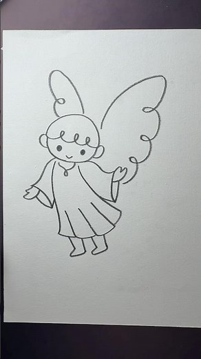 how to draw Angel step by step