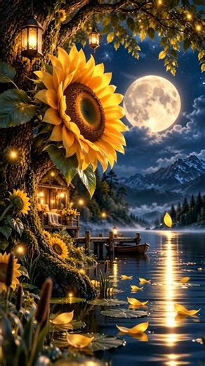 sunflower A Journey Through Tranquil Waters 4K UHD Nature Experience ID5432