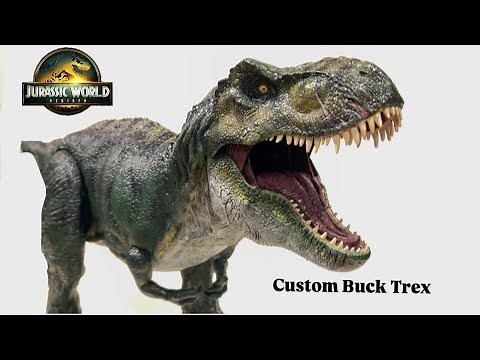 Jurassic World Rebirth Super Colossal Tyrannosaurus Rex Buck Custom!!! TLW Bull Trex Repaint (13+)
