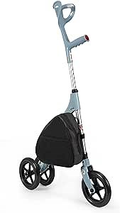 DAILYLIFE 3 Wheel Compact Rollator Walker, Lightweight Folding Mobility Rolling Walker for Seniors and Adults, Adjustable Handle Height with Sturdy Wheels and Portable Bag