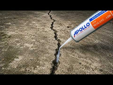 A Plumber Taught Me This Trick! Repair Concrete Cracks With Silicone in Minutes! 😱 | Creative DIY