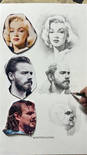 Graphite Drawing Art Gallery on Instagram: "Academic portrait study by artist @linmu22299 — a disciplined exploration of likeness, structure, and tonal hierarchy. Through careful observation and controlled graphite strokes, the artist translates photographic references into expressive studies, emphasizing anatomy, planes of the face, and classical draftsmanship. Artist: @linmu22299 #academicdrawing #portraitstudy #graphitedrawing #classicalart #drawingpractice #fineartdrawing #artinspiration #po