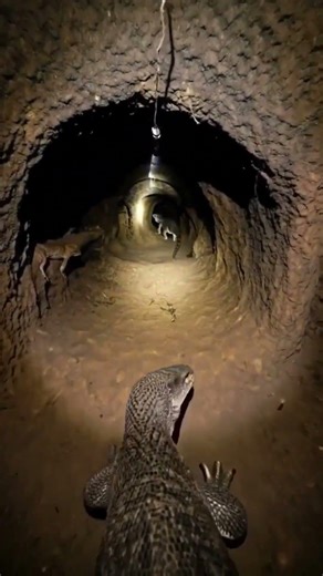 Cape Monitor Underground POV | Deep Burrow Wildlife Research Footage #animalworld #nature