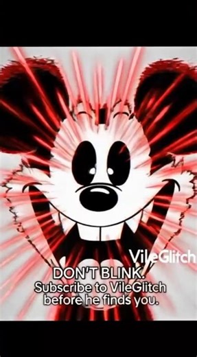 Mickey Mouse Smiles Too Wide... 🐭 #analoghorror #glitchcore #creepypasta #vileglitch