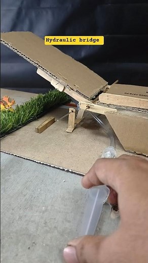 hydraulic bridge || experiment || mini project || #tech #tech #project #hydraulic