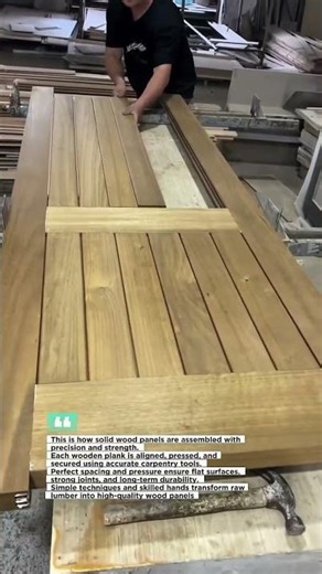Solid Wood Panel Assembly Using Precision Carpentry Tools#Woodworking #CarpentrySkills