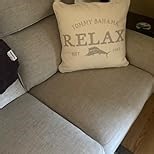 Tommy Bahama - Throw Pillow, 100% Soft Cotton with Zipper Closure, Decorative Pillow for Bed or Couch (18" x 18", Relax Grey)