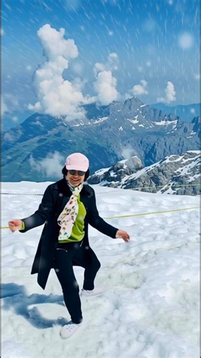 Playing with snow at Mt. Titlis, Switzerland, June 2023 #FromOurJarOfMemories | Arlene Villegas De Guzman