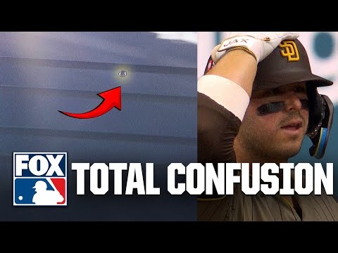 Brewers get an out despite the ball HITTING the roof 🤯 Padres are in disbelief