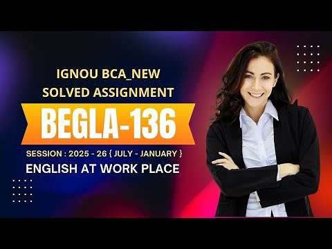 BEGLA - 136 || BCA_NEW (1st Sem) || Solved Assignment July-25 Jan-26 || IGNOU (2025-26)