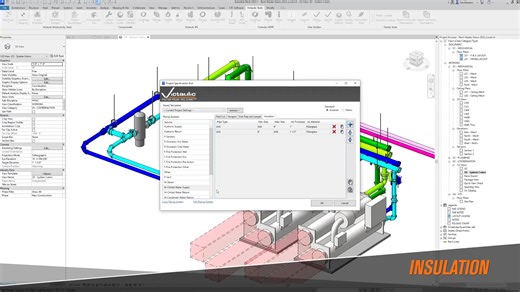 #TechTuesday |The Insulation tool in the #VTFR toolbar allows you to easily add insulation to your piping system across different sizes, systems and pipe types referencing custom tables in VTFR’s Project Specification Tool. Learn more about Victaulic Tools For Revit → https://bit.ly/3EtUeAt #Revit #VictaulicVDCWorks #FasterFromTheStart | Victaulic Company