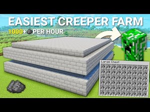 Minecraft Creeper Farm 1.21.11 - 1000+ Gunpowder Per Hour