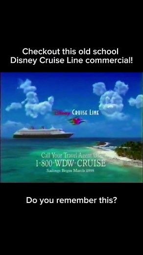Do you remember this old school Disney Cruise Line commercial?! #disneycruise #oldschool