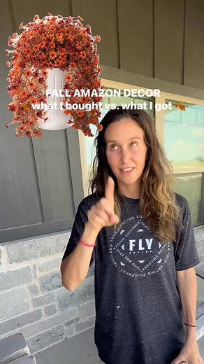 Fall Amazon Decor 🍂 what I bought vs. what I got | I ordered these faux outdoor plants for fall & when I first opened the package I was not feeling super confident. But omg these are absolutely gorgeous!I just need more. I looked and there are the regular ones too so I’ll add those for the center and leave the draping flowers at the front!We really let our front go to crap this summer; we waited too late to plant anything because we couldn’t make up our mind on what we wanted to do with the flo
