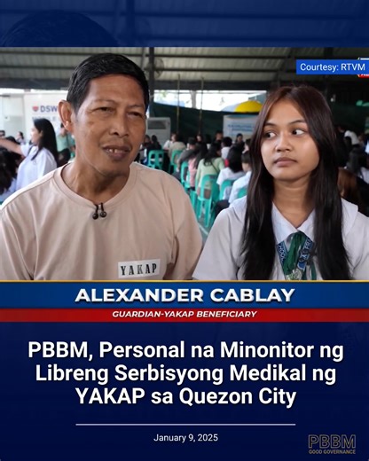Personal na inobserbahan ni Pangulong Ferdinand R. Marcos Jr. ang DepEd #YAKAP at Kalinga Caravan sa San Francisco High School sa Quezon City, kung saan mahigit 200 estudyante, guro, at magulang ang nakinabang sa libreng konsultasyon, laboratory tests, at gamot sa tulong ng #PhilHealth Konsulta Program, bilang bahagi ng pagpapatibay ng kalusugan sa sektor ng edukasyon. #PBBM | PBBM Good Governance