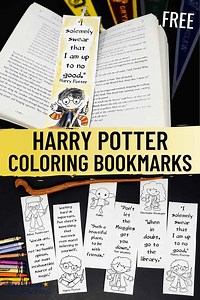 Free Harry Potter-Inspired Coloring Bookmarks for All Ages