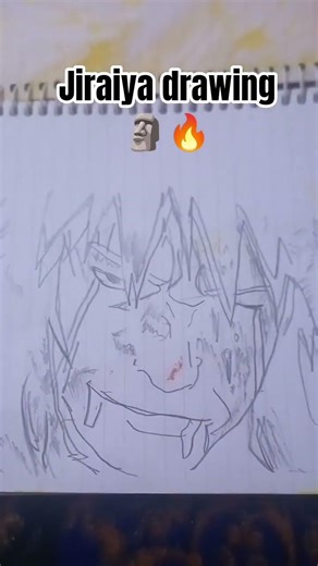 jiraiya drawing 🗿🔥#anime #animeeart
