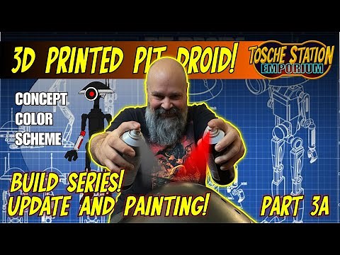 3D Printed Star Wars Pit Droid Part 3 a: Painting Process!
