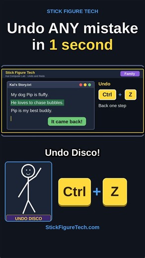 How to Undo a Mistake on a Computer (Ctrl+Z) #Shorts