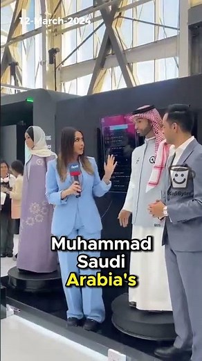 Saudi Arabian robot inappropriately touches a female reporter