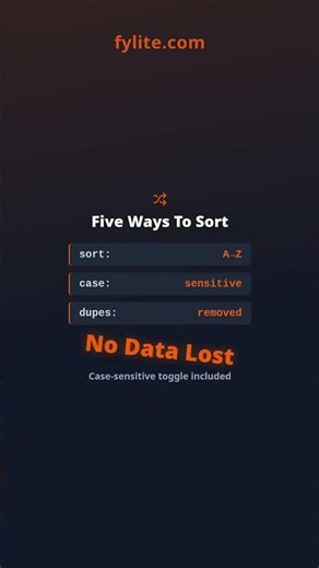 Text Sorter: Sort Lines A-Z, Remove Duplicates Free #shorts #TextTools #datacleaning