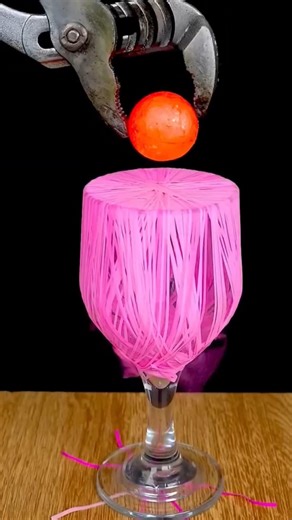 Hot Ball Destroys Glass 😱🔥 #shorts