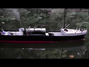 RC-Dampfschiff Dampfboot /steamship Wilesco D48 erste Testfahrt