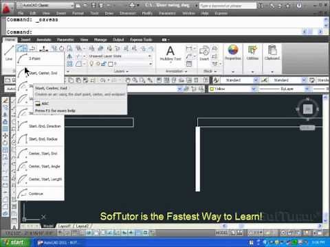 AutoCAD 2D - Arc by Start Center End