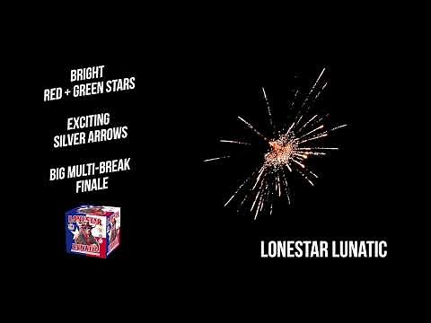 Lonestar Lunatic - 200g Aerial Firework with 16 Shots - World Class Fireworks