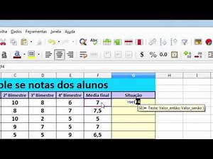 Função Se no Libreoffice Calc