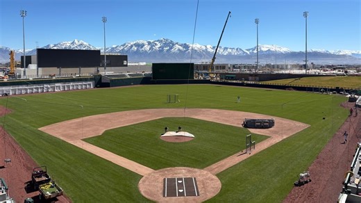Hundreds of workers putting final touches on new Salt Lake Bees stadium before home opener