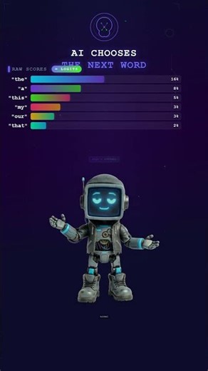 The Exact Moment AI Chooses the Next Word #Shorts