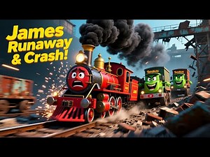 The Adventure Begins – James’s Runaway &Crash Scene | Train Engine Story Remake part -2