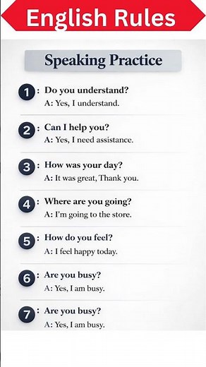English Speaking Practice – Daily Conversation Questions #esl #english #speakconfidentenglish