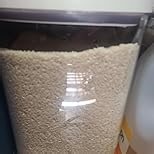 Rice Container - 25 Lbs/12KG/12L Rice Dispenser Storage with Measuring Cup Food Cereal Container Bins Pet Food Container Household for Kitchen Pantry Organization,White