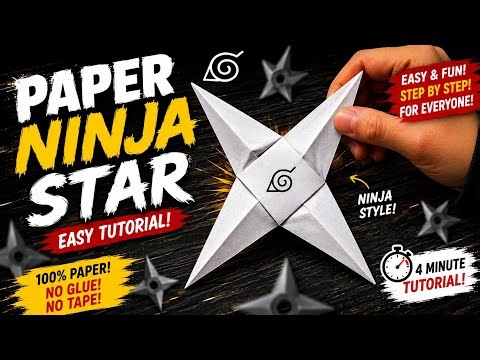 Make a Paper Ninja Star in Just 4 Minutes! 🤯 | Step-by-Step Tutorial