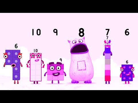 Numberblocks Learning Academy #176 - Numberblocks 6 10 6 8 9 - Numberblocks Magic Run - Numberblocks