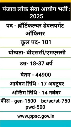 Today’s Govt Job 2025 | PPSC New Vacancy | Latest Government Job