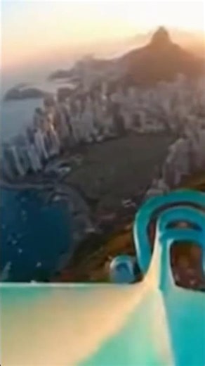 Water Slide Gone Wrong 😳 | Man Falls From Extreme Height #shortvideo #crazymoment