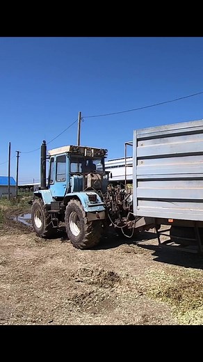 Huge Tractor T150 Unloads Silage at a Farm #farmlife #tractor #transport_part1_2 #farm #farmlife #farming #agriculture #nature #farmer #agro #tractor #country #photography #countrylife | Eliana Ivy