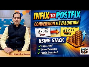 Infix to Postfix Conversion and Postfix Evaluation Using Stack | DSA|Hindi
